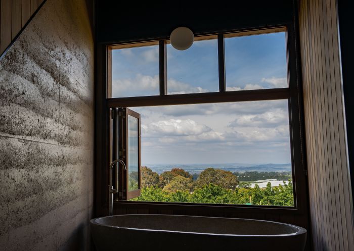 Basalt, Orange View of the orchard from the bath at Basalt, Orange