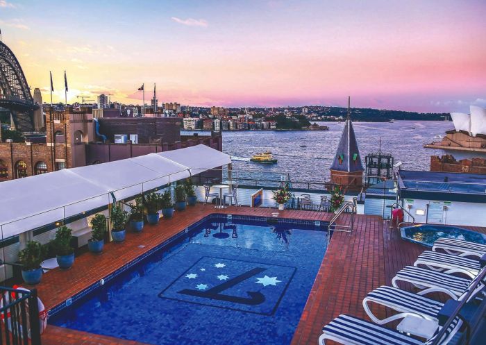 Rydges Sydney Harbour Hotel, The Rocks - Credit: Rydges Sydney Harbour Hotel Rooftop pool overlooking Sydney Harbour, Rydges Sydney Harbour Hotel