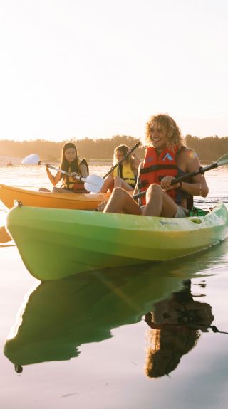 Kayaking on Naru Beach near Belmont